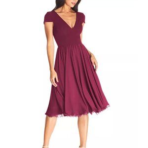 Dress the Population Burgundy Midi Dress